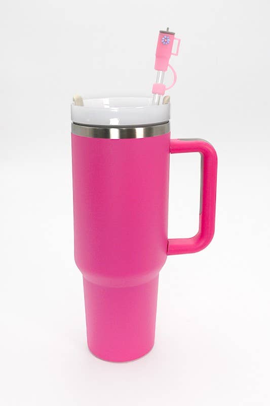 40oz CLOUD FLOWER RAINBOW TUMBLER STRAW COVER CAP